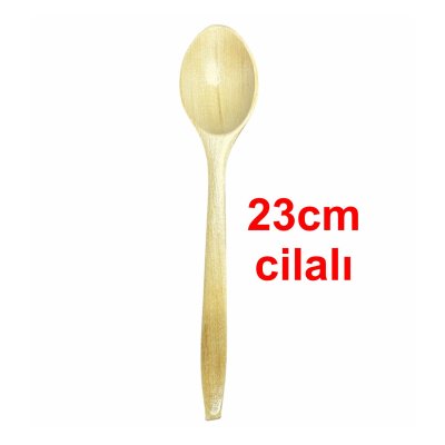 Ahşap 23cm Cilalı Yemek Kaşık Min:10AD
