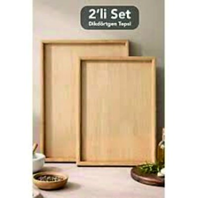 BAMBU 2 Lİ TEPSİ SETİ DİKDÖRTGEN