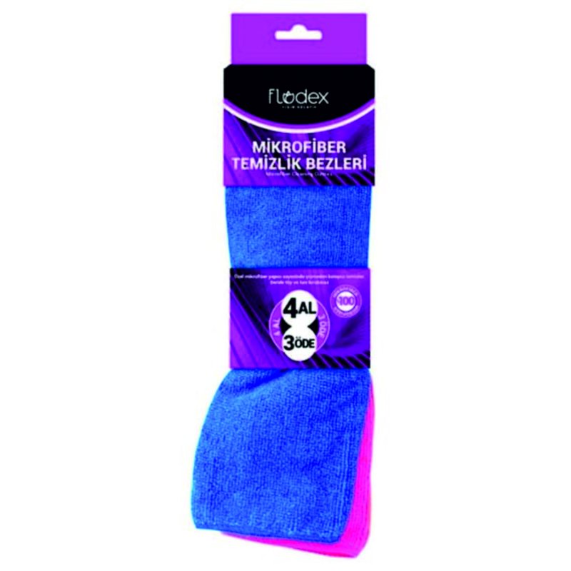 Flodex Mikrofiber Temizlik Bezi 4lü