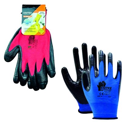 Knitex İş Eldiveni Zebra Kırmızı Mavi