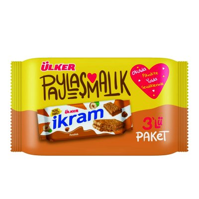 ÜLKER İKRAM FINDIK KREMALI BİSKÜVİ 3*84 GR