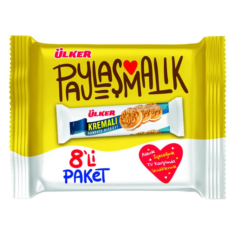 ÜLKER KREMALI SANDVİÇ BİSKÜVİ 8Lİ 61GR